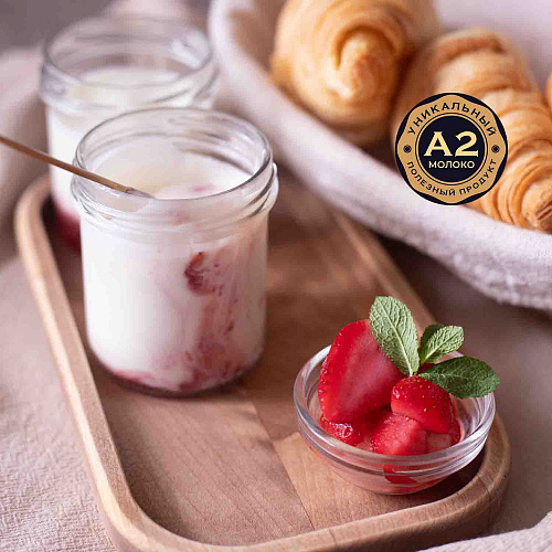 Йогурт греческий «Сальково» с клубничным вареньем